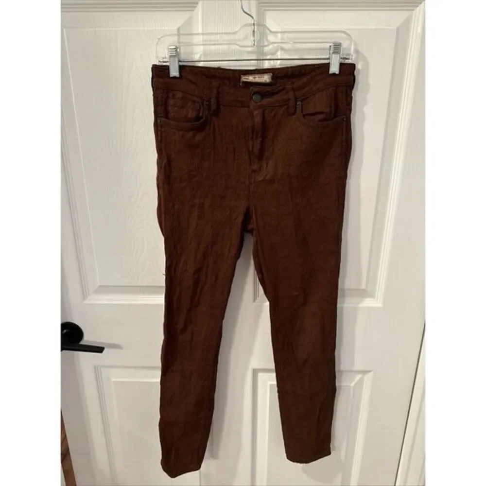 Free People OB536137 Chocolate Isabel Jacquard Peyton Stretch Skinny Jeans 28x27